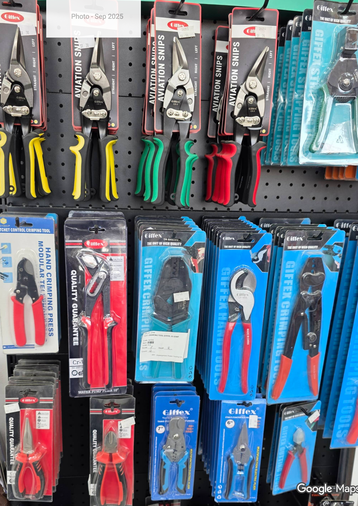 DPT product shelves — electrical and safety materials